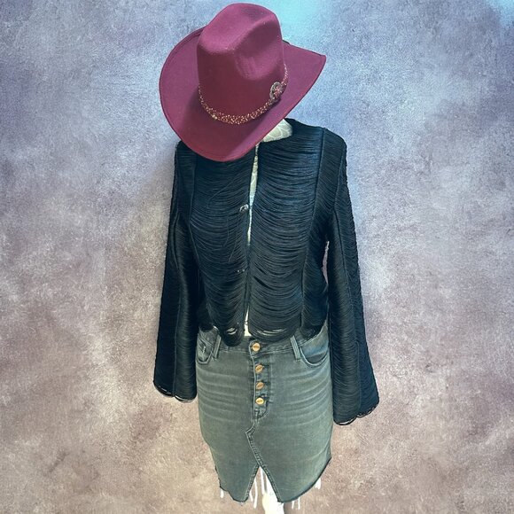 AKIRA String Along Fringe Detail Blazer - Picture 3 of 10